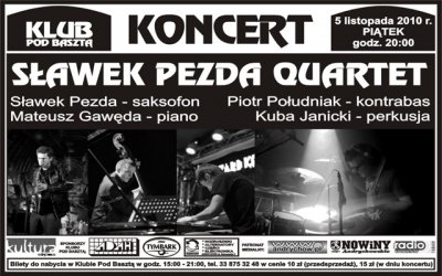 Sławek Pezda Quartet w andrychowskim Klubie Pod Basztą
