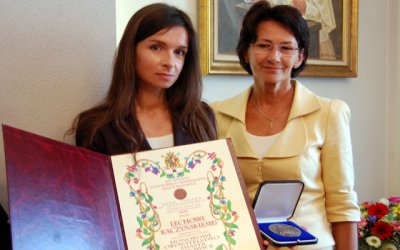 Marta Kaczyńska odebrała tytuł Honorowego Obywatela Wadowic dla swojego ojca