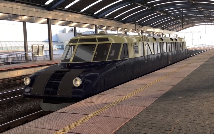 Cyfrowo zrekonstruował Luxtorpedę, legendarny pociąg, który jeździł też po naszych torach